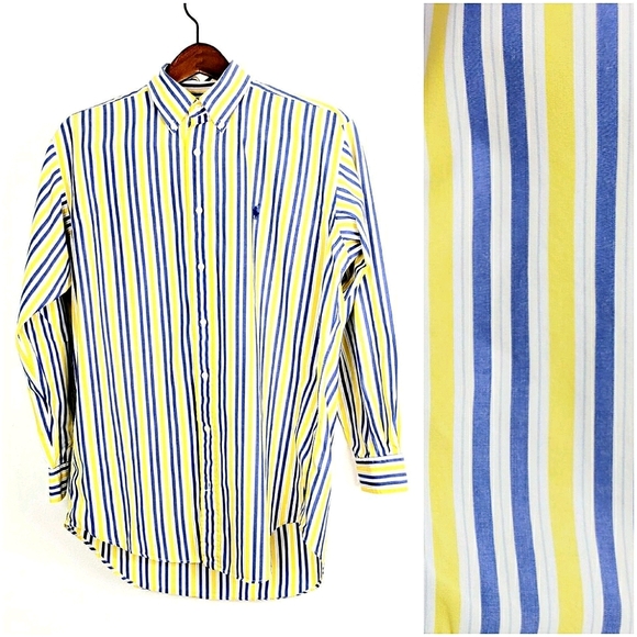 Ralph Lauren Other - Ralph Lauren Shirt Blue White and Yellow Stripes